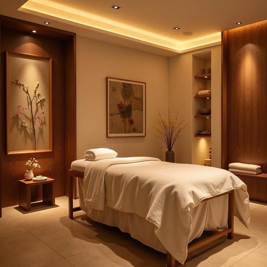 Serene spa treatment room at Radisson Blu Temple Bay Spa