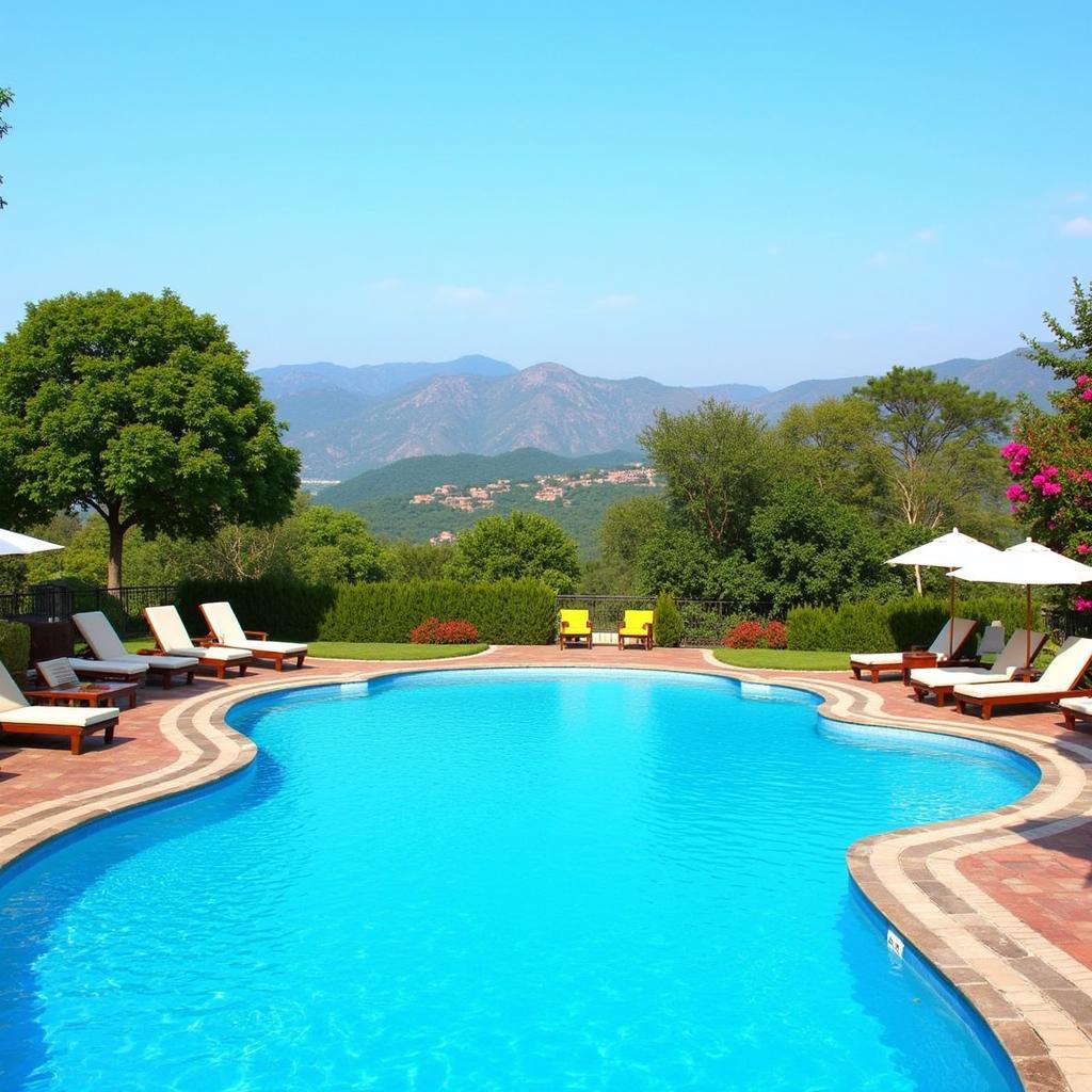 Stunning Pool at Radisson Blu Udaipur Resort