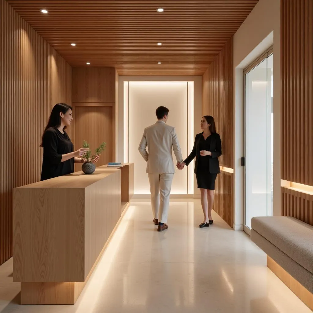 Serene Reception Area at Ramée Rose Hotel Spa