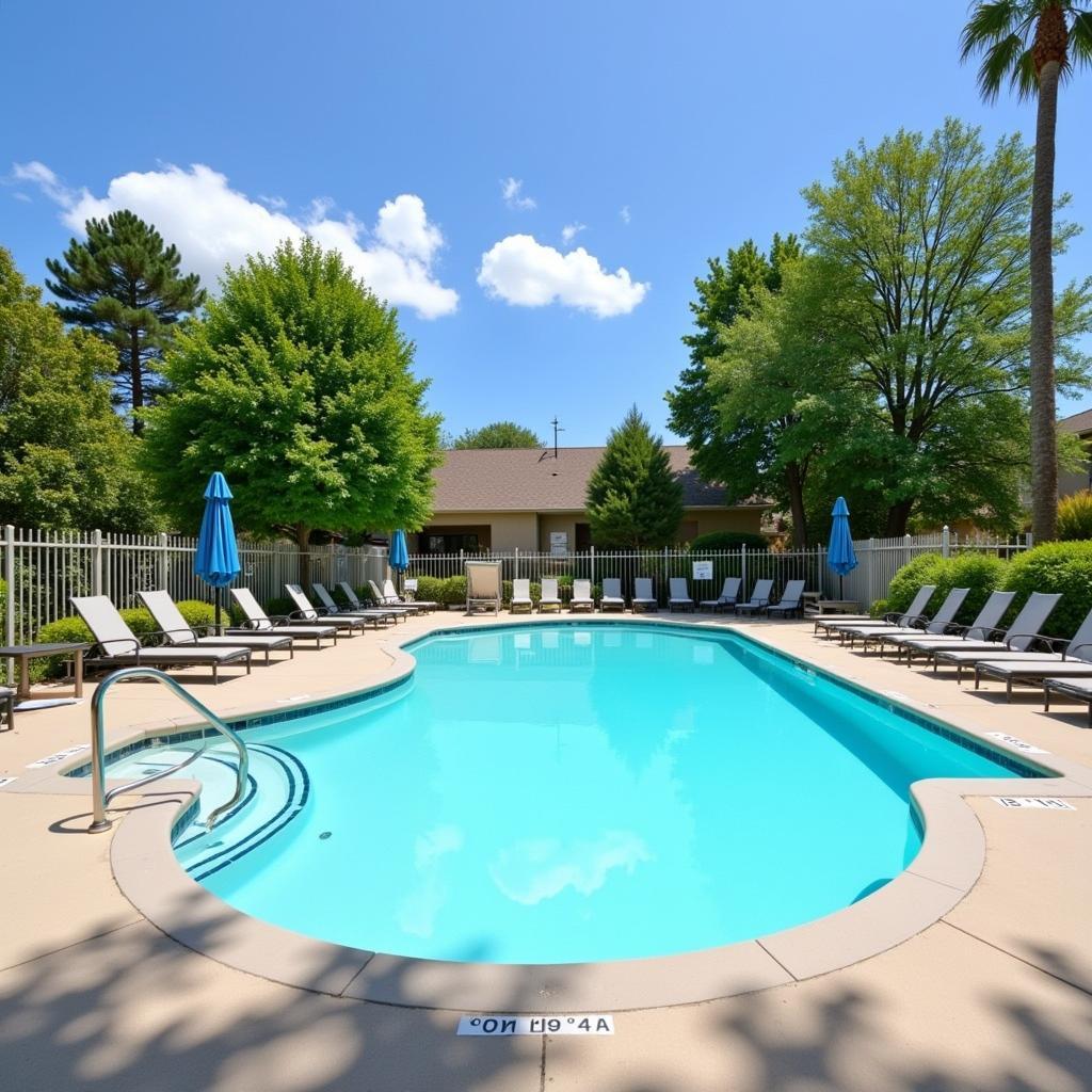 Relaxing pool area at a Regency Hotel & Spa