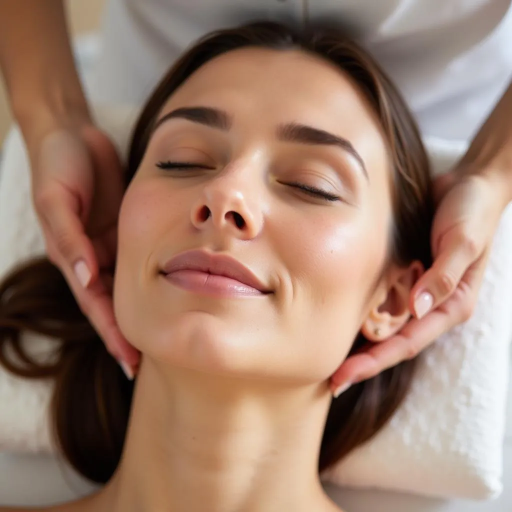 Woman Enjoying Spa Treatment