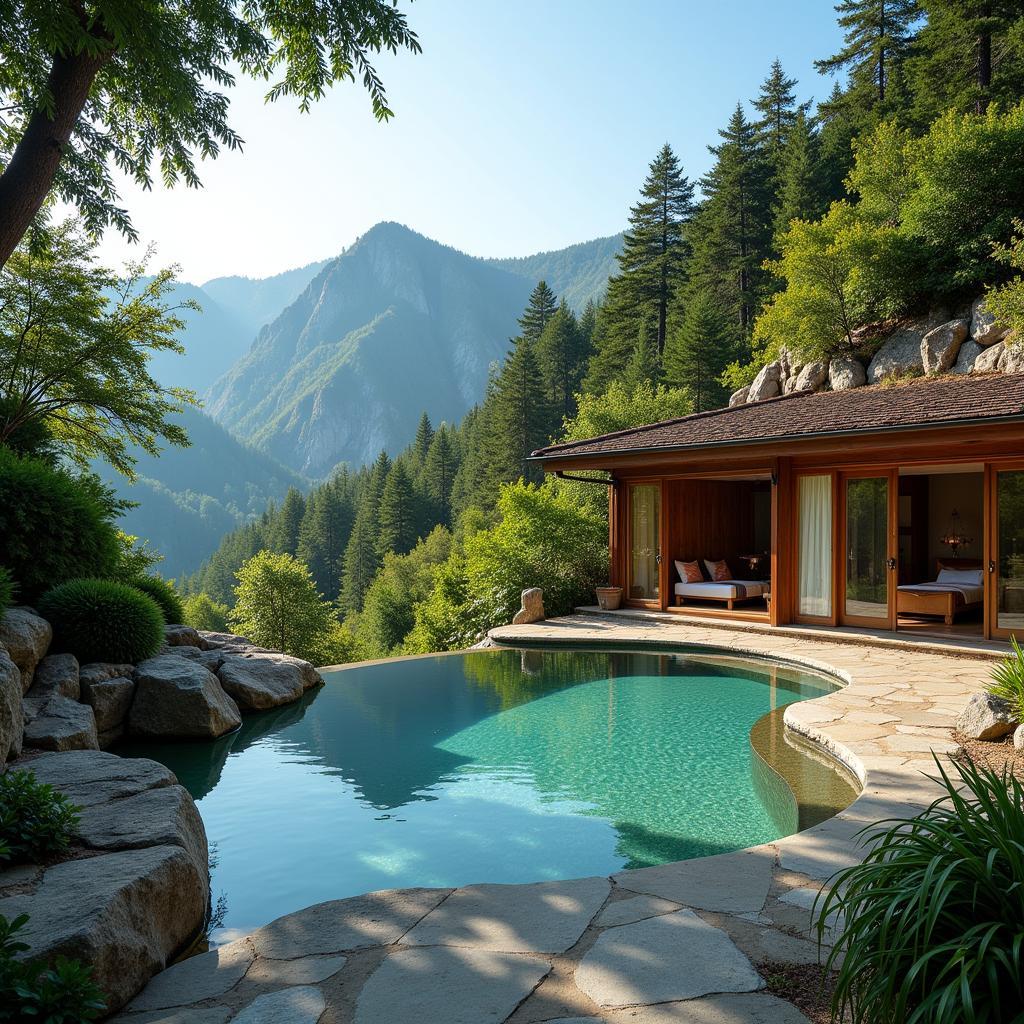 Relaxing Spa Environment in the Himalayas