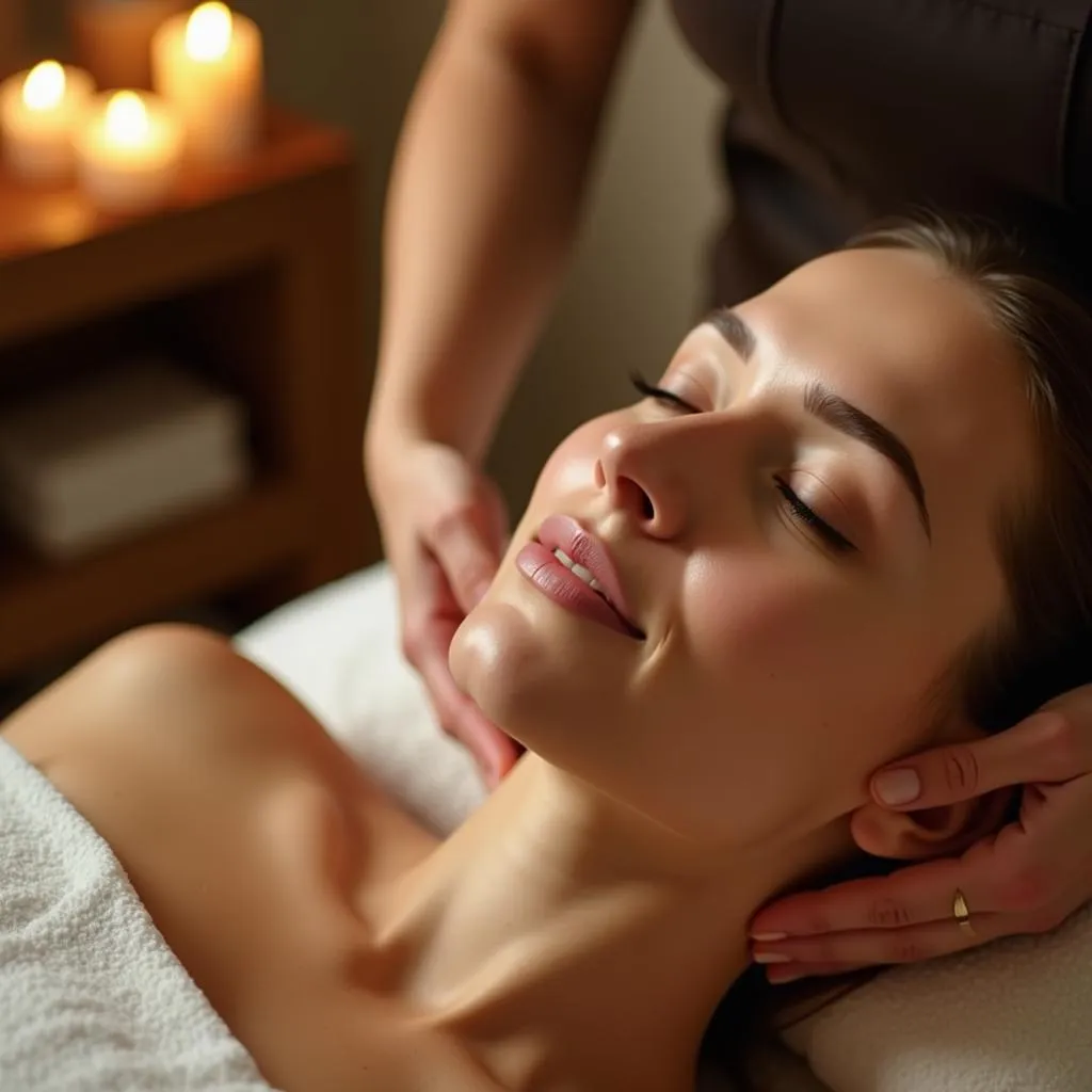 Woman Enjoying Relaxing Massage at Kettering Spa