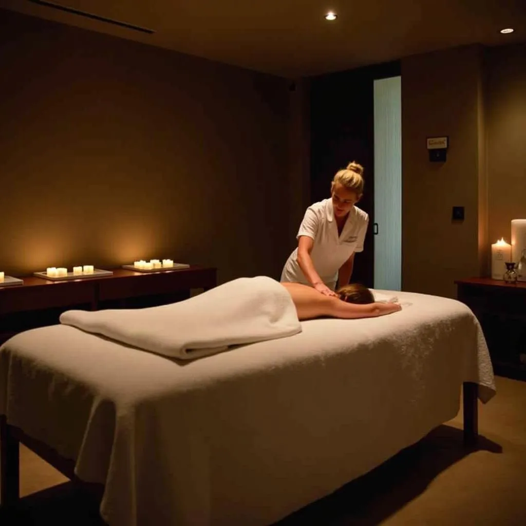 Relaxing massage in a treatment room at Anantaya Spa