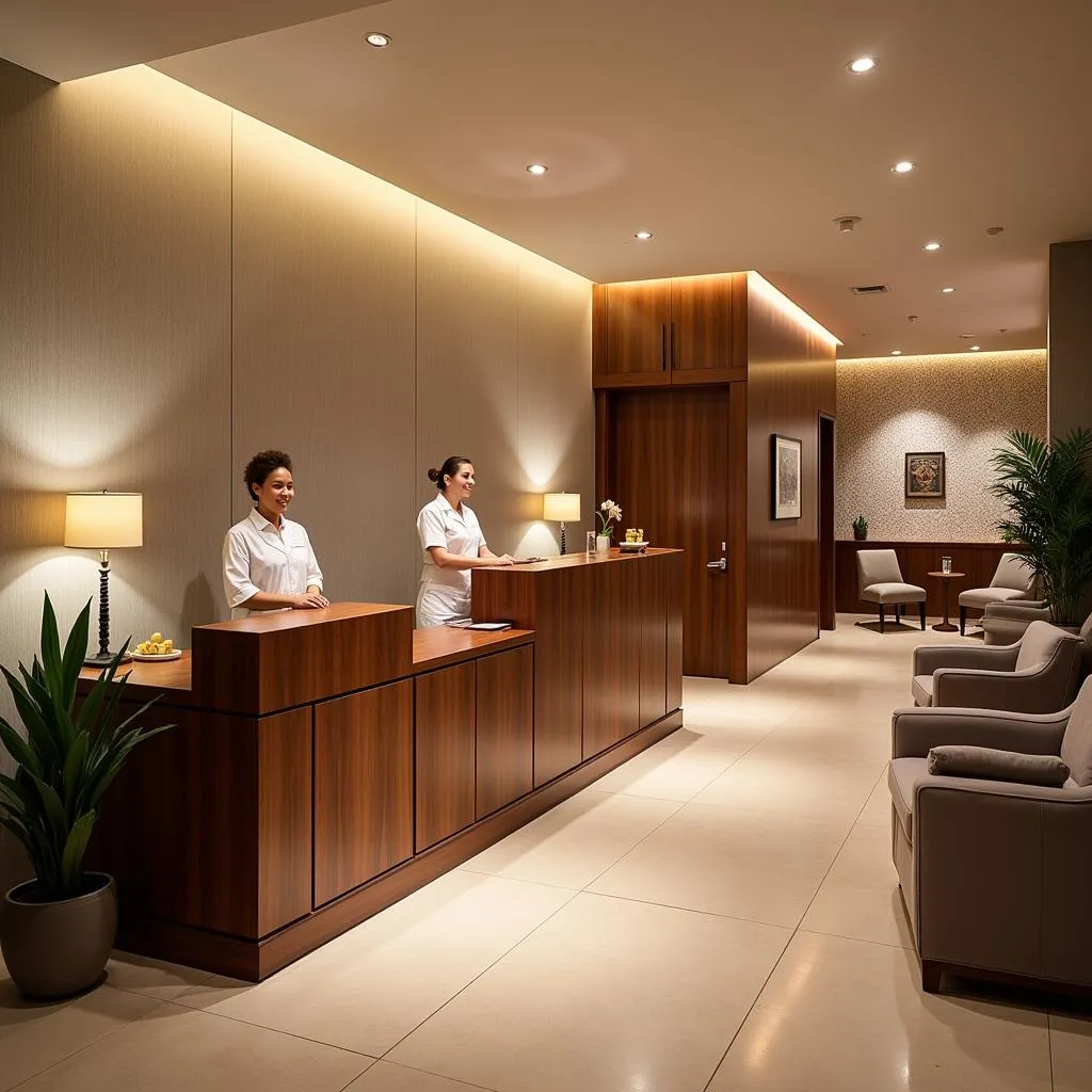 Relaxing Spa Reception Area