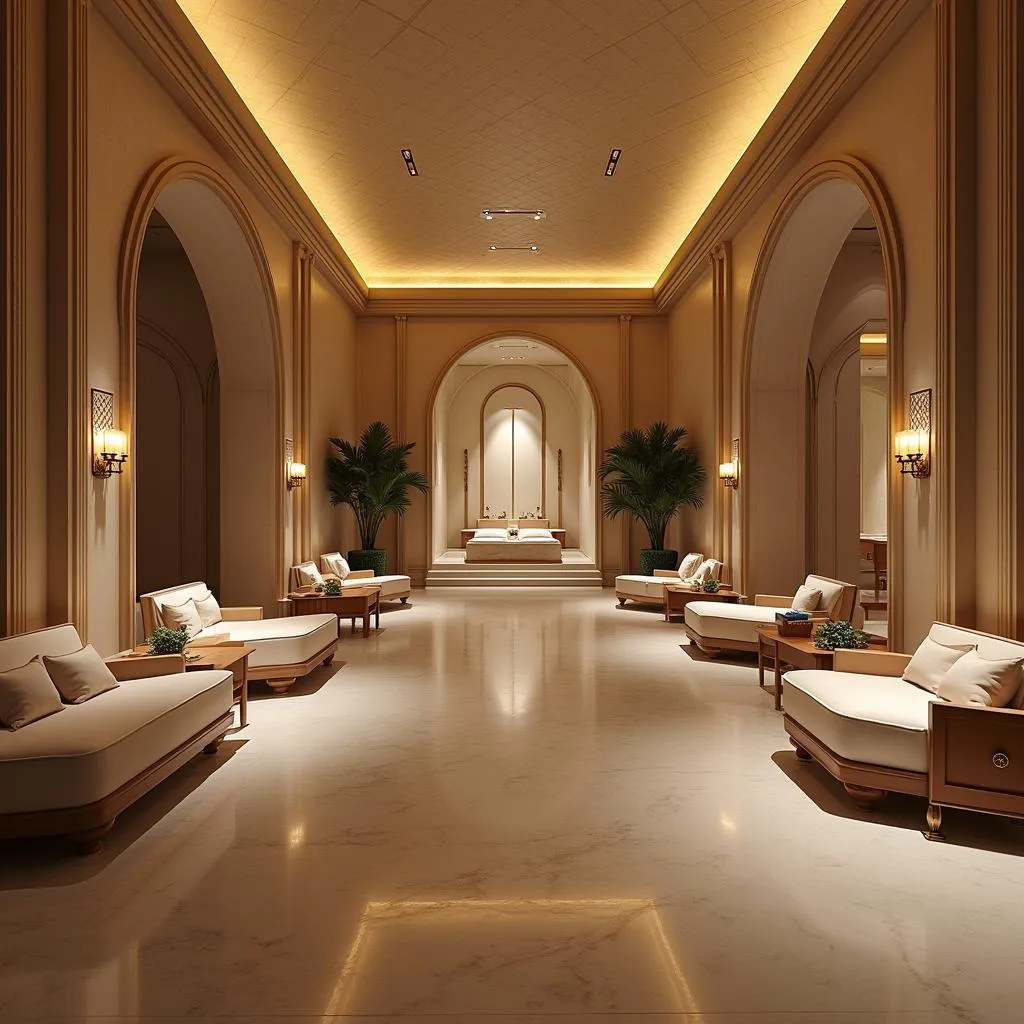 Luxurious Interior of a Royal Spa in Ajman