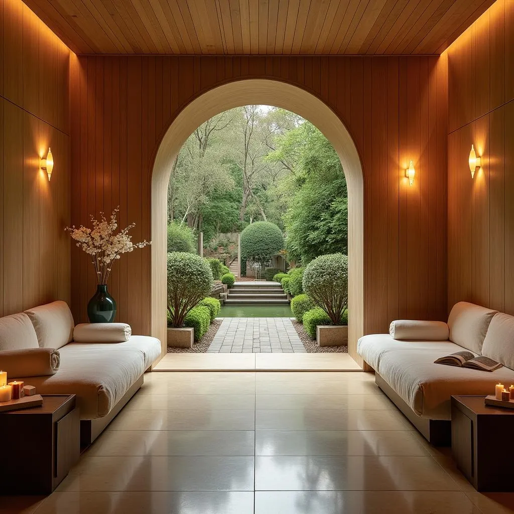 Peaceful relaxation area at Sabaai Body Spa