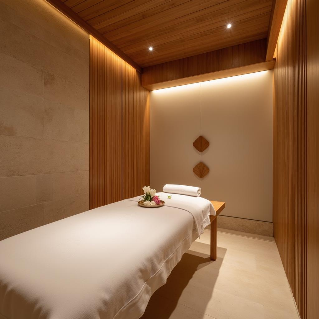 Serene Saet Spa Treatment Room with Traditional Korean Decor