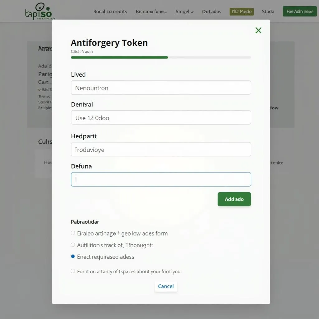 Online Spa Booking Secured by Antiforgery Token