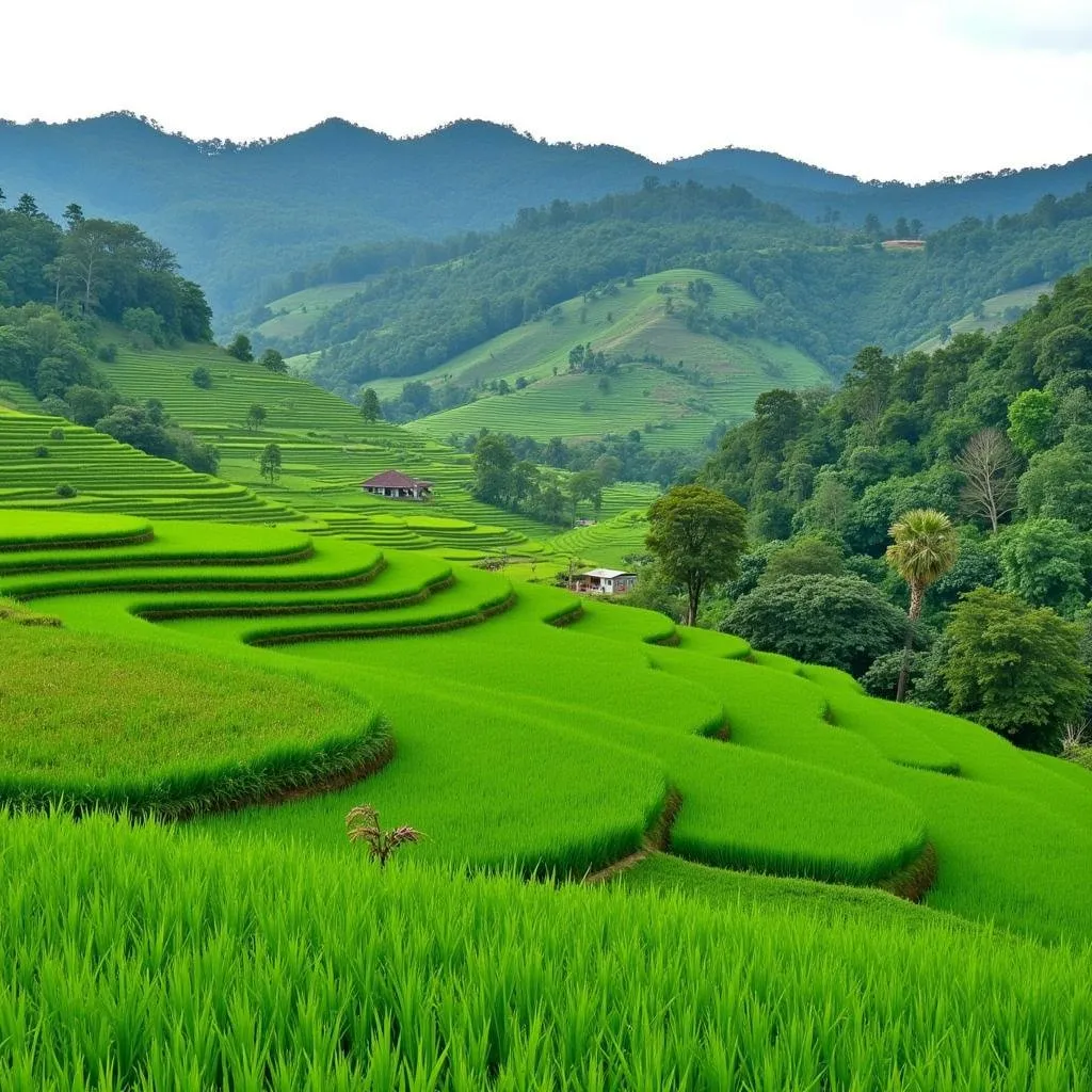 Scenic rice paddies near Sens Hotel Ubud