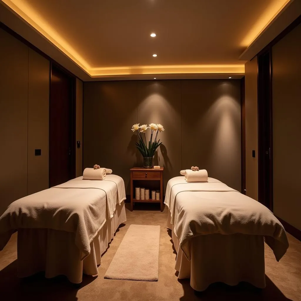 Serene Spa Interior with Massage Tables