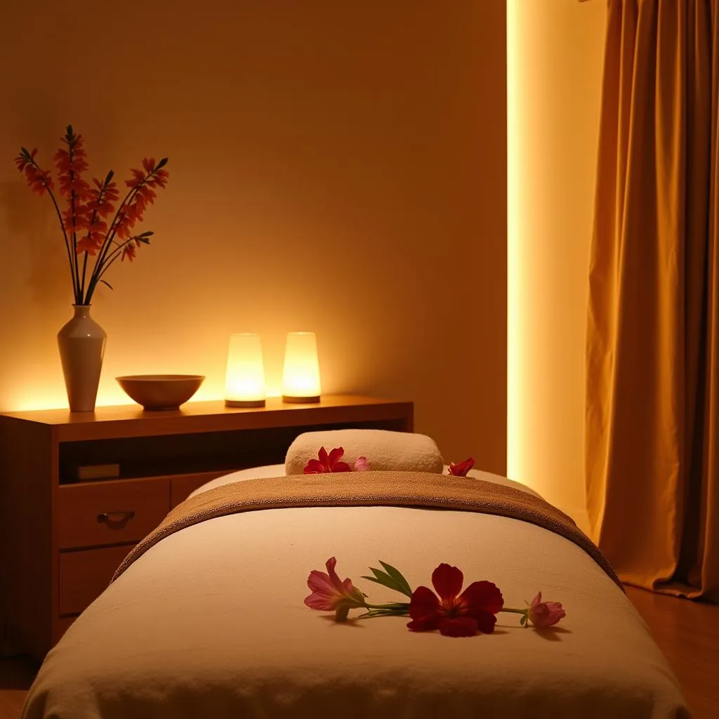 Tranquil spa treatment room at The Allure Grand Resort