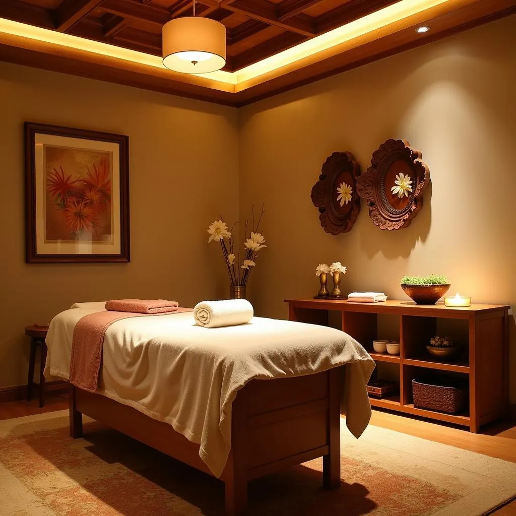 Serene Treatment Room at Aura Thai Spa