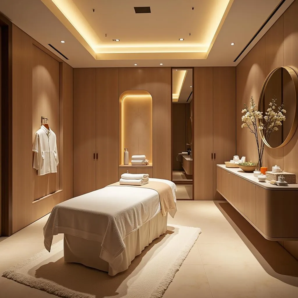 Luxurious interior of a spa in Singapore