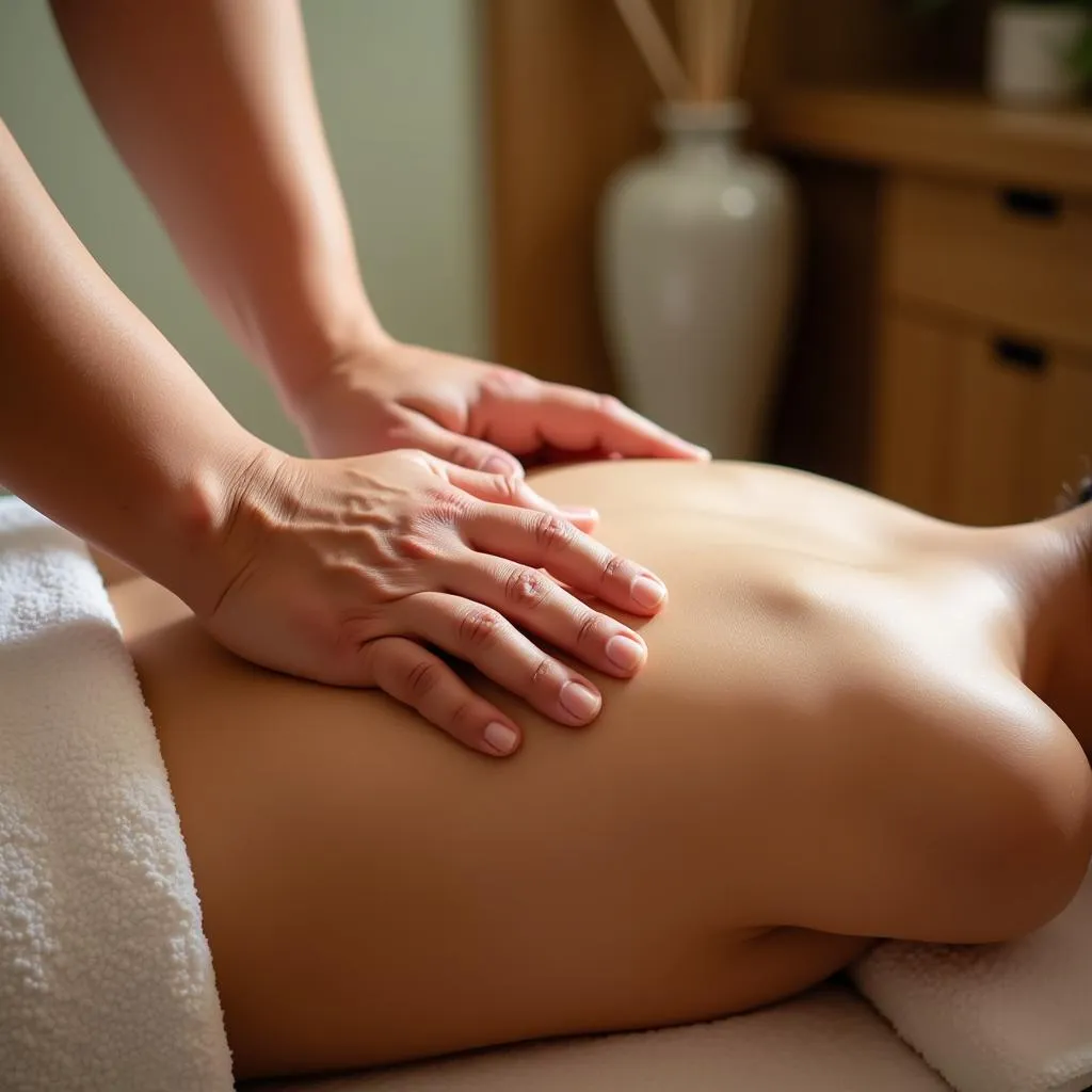 Skilled Therapist Performing Massage in Banaswadi Spa