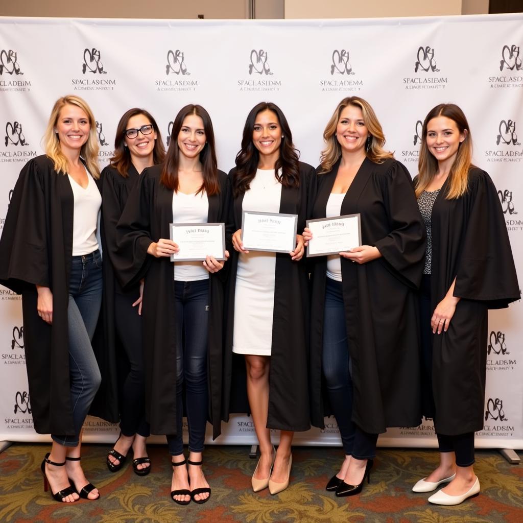 Graduating Students of a Spa Professional Academy