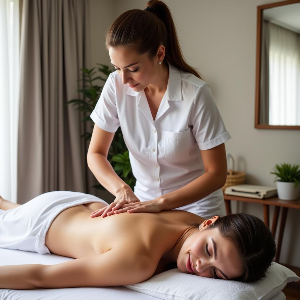 Enjoying a Massage at Home in Mumbai