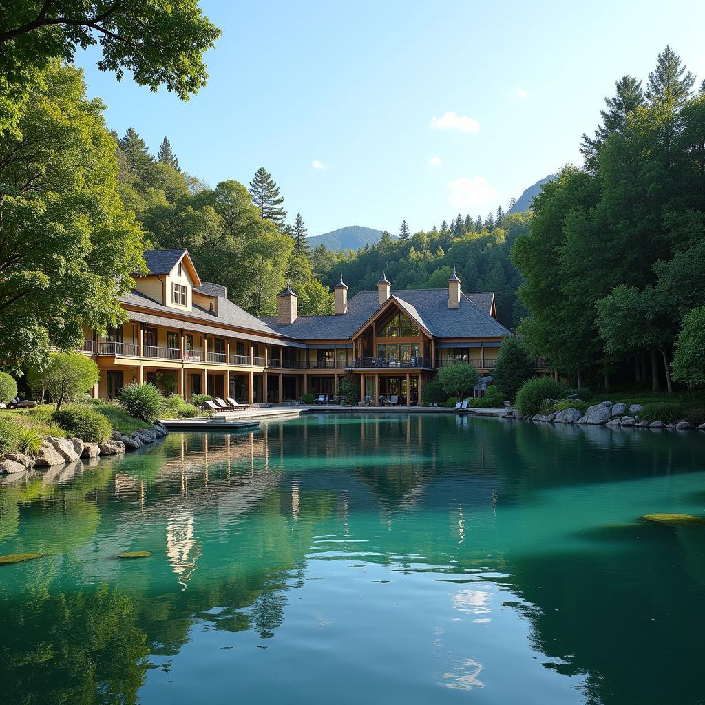 Serene Lakeside View at Spa Hotel Du Lac