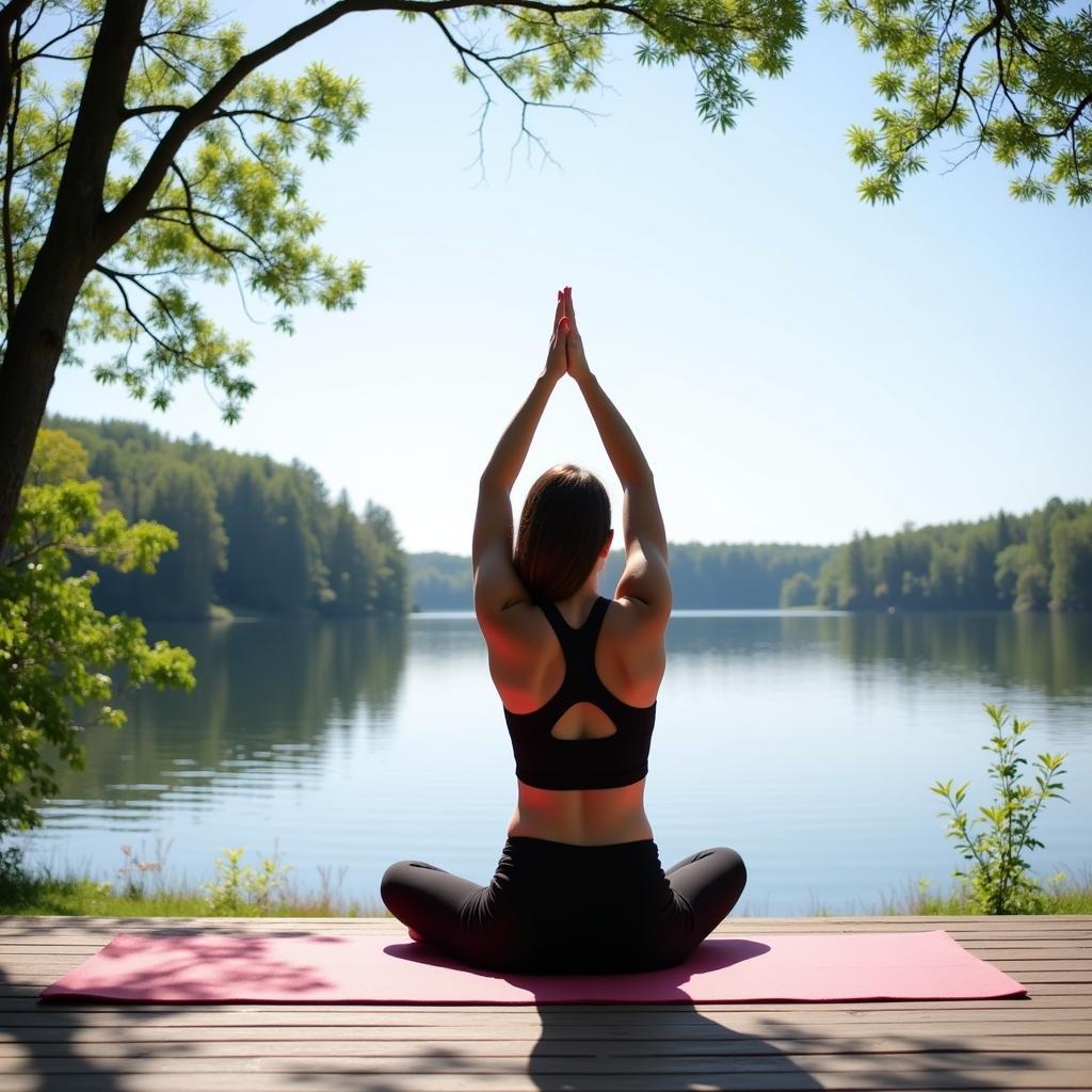 Tranquil Lake View Yoga at Spa Hotel Du Lac