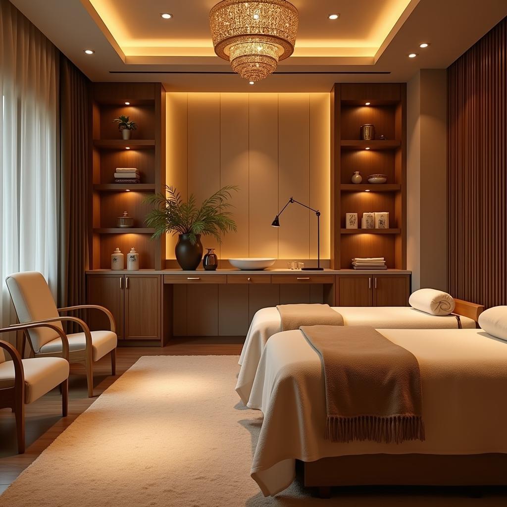 Luxurious spa interior in Sambalpur's commercial district