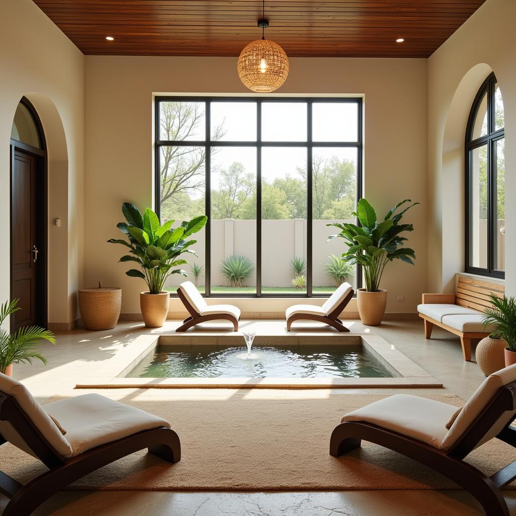 Tranquil Relaxation Area in a Satellite Spa