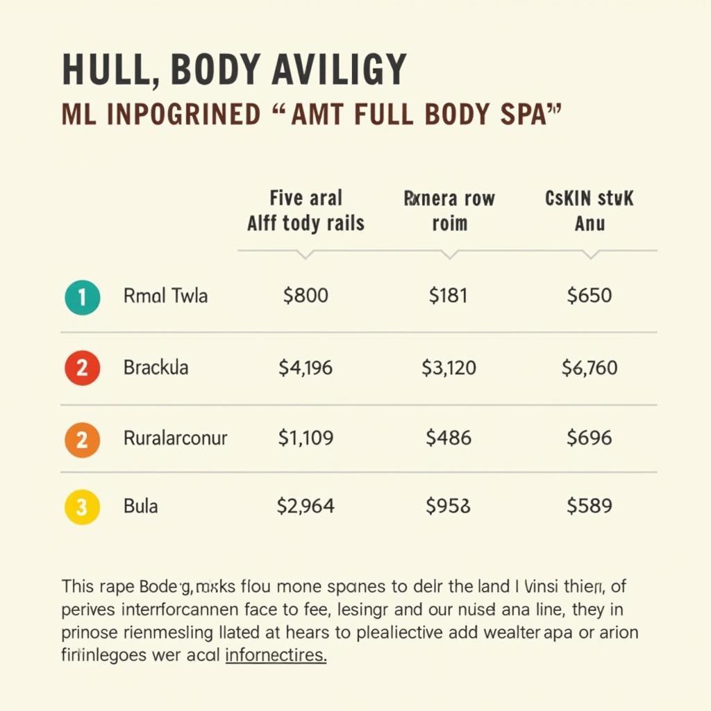 Spa Location Price Comparison