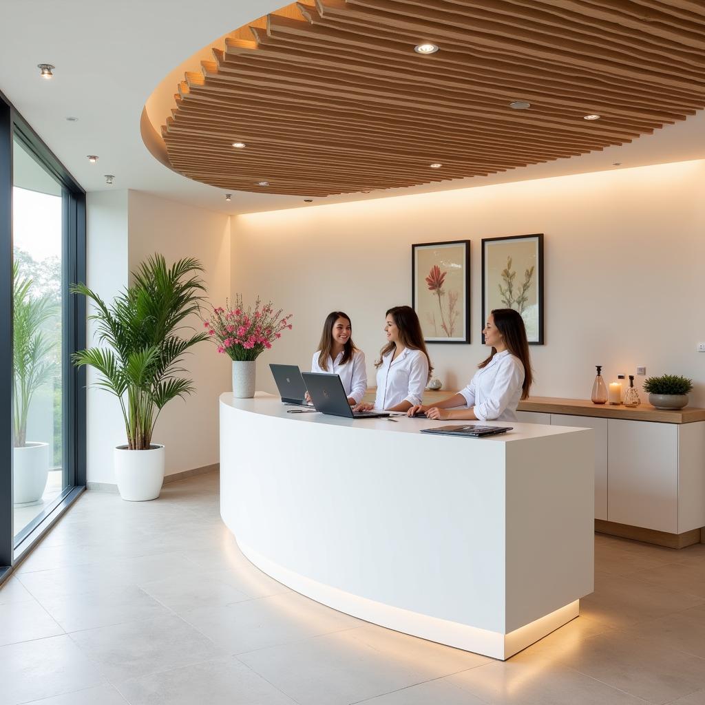 Spa Reception Area with Friendly Staff