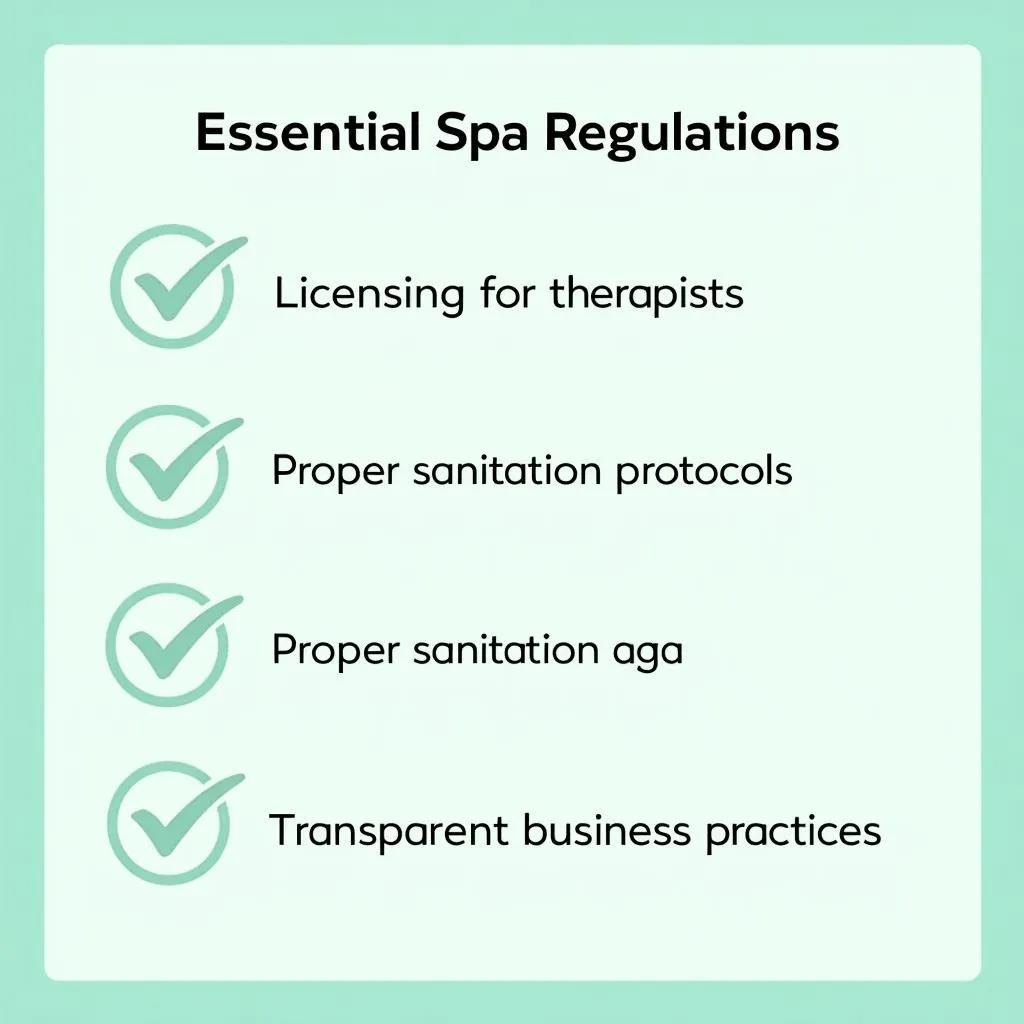 Checklist of Spa Regulations