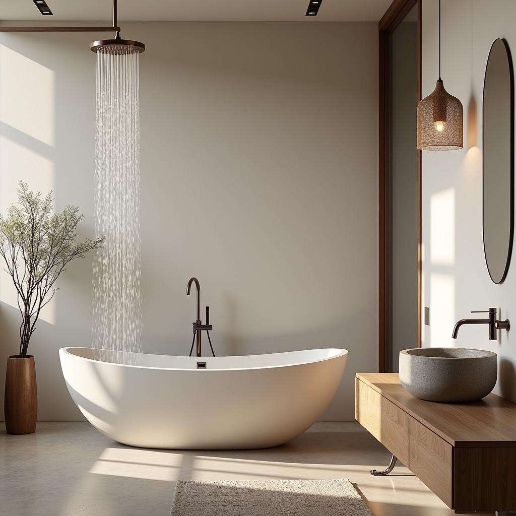 Stylish Fixtures for a Spa Bathroom