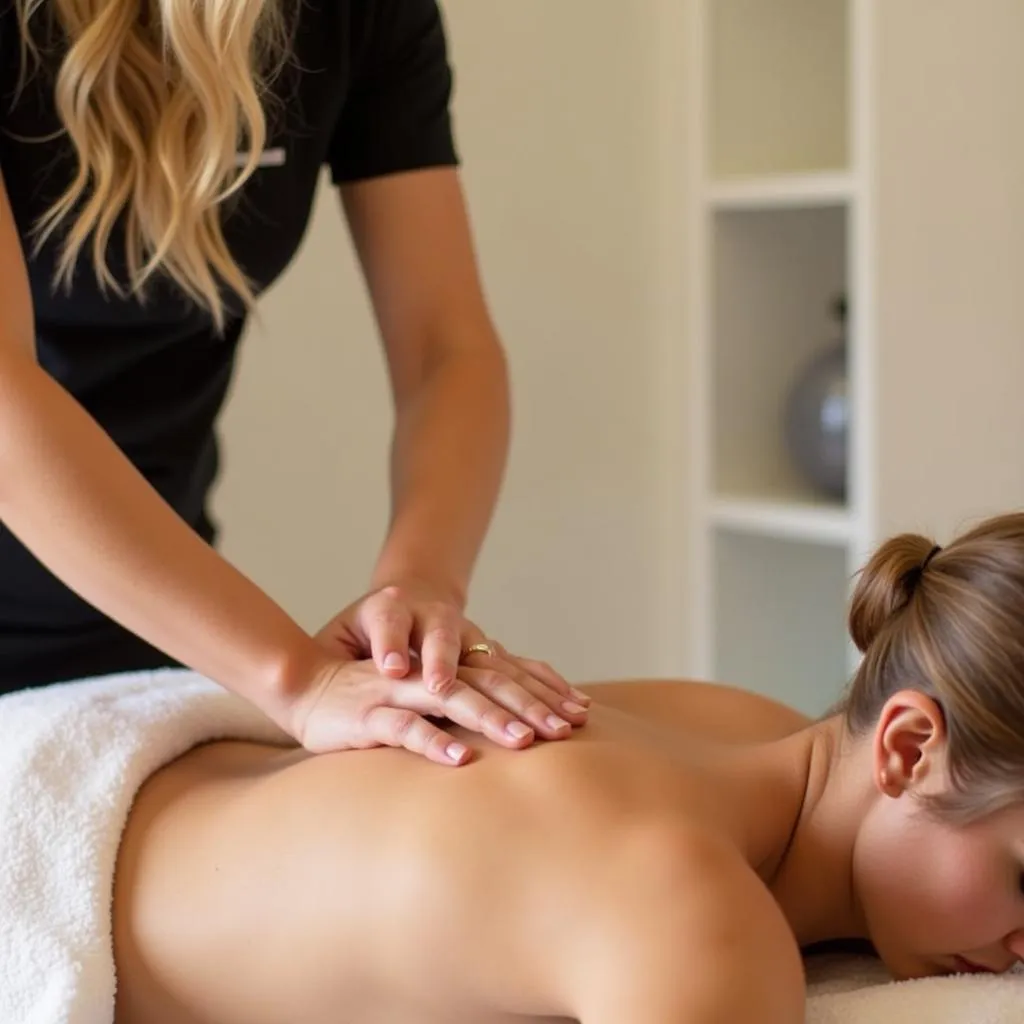 Skilled Spa Therapist Performing Massage in Perpignan