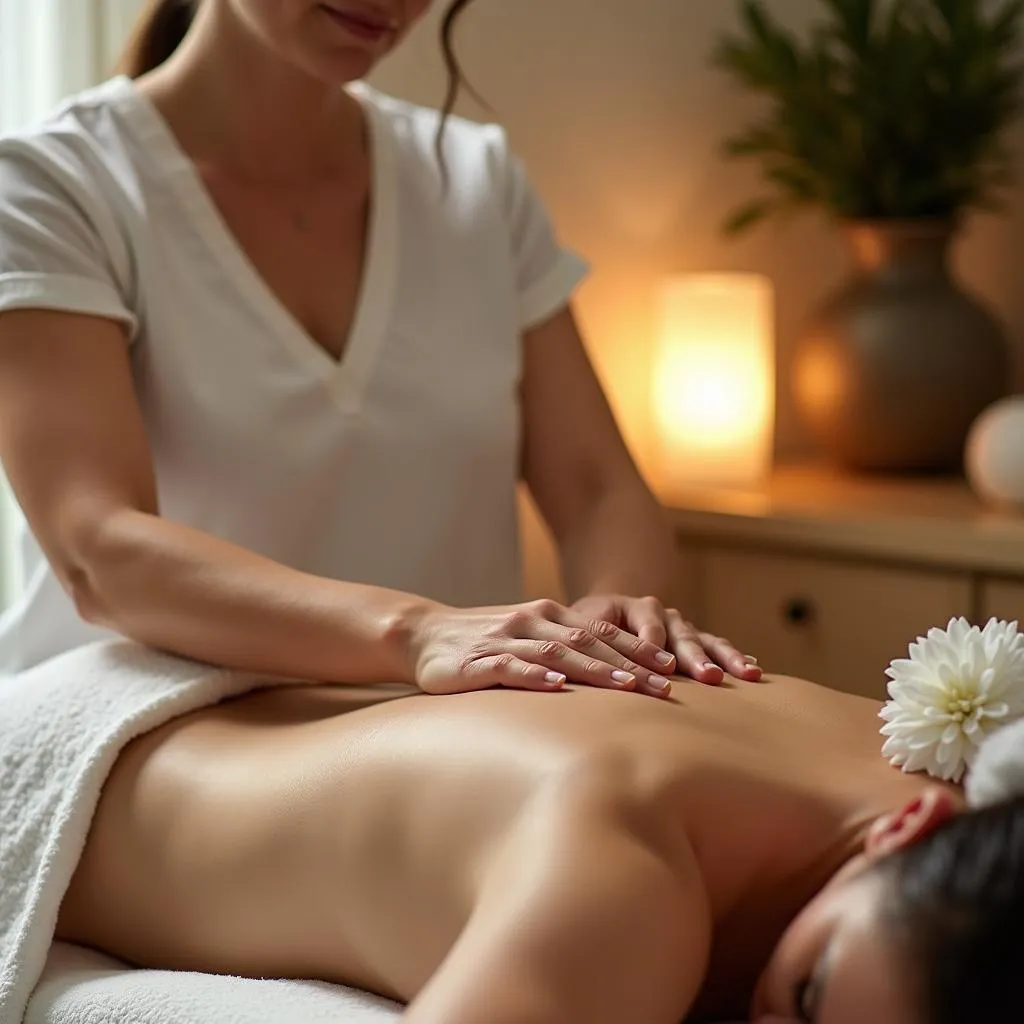 Relaxing massage therapy at Krishna Vista Plaza spa