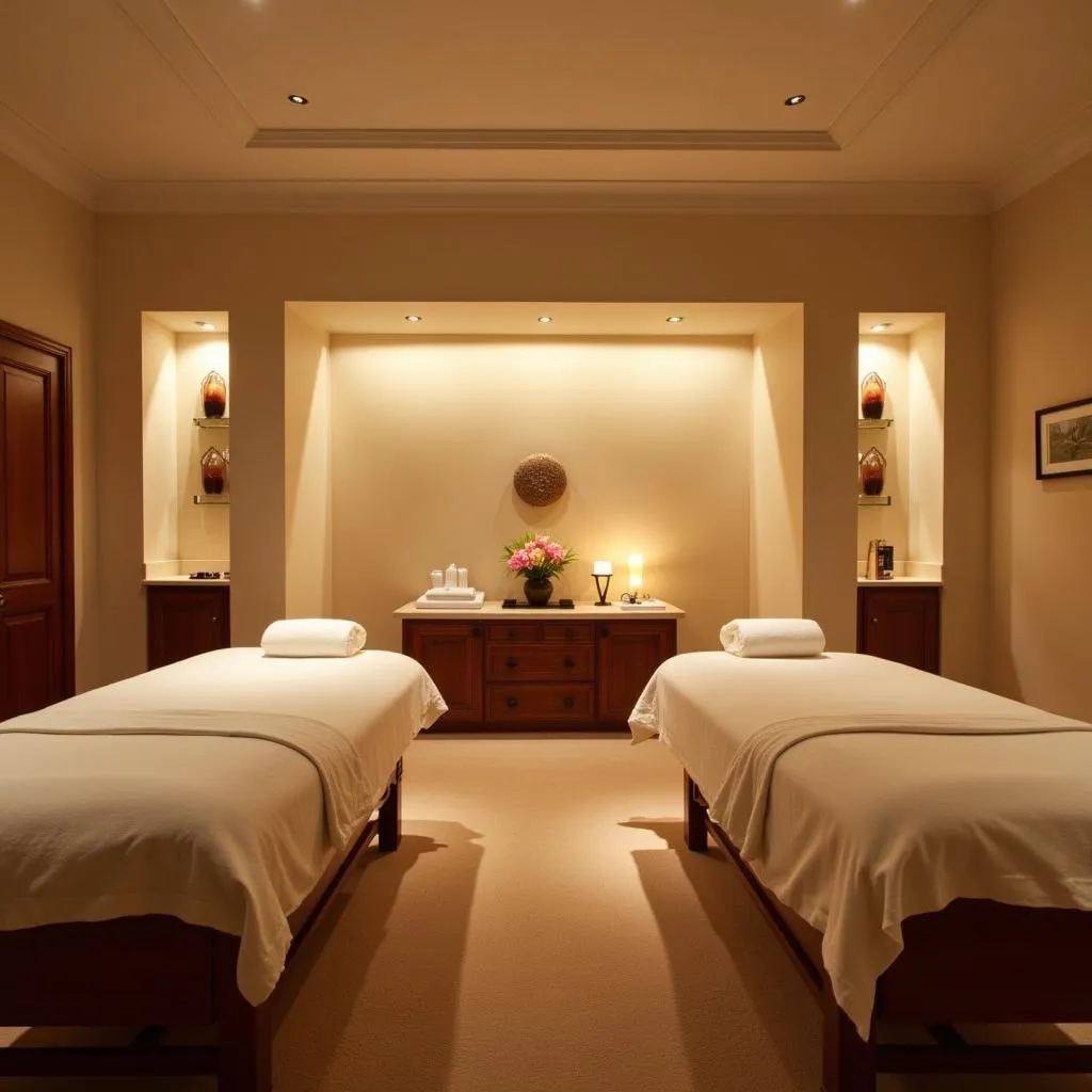 Luxurious spa treatment room