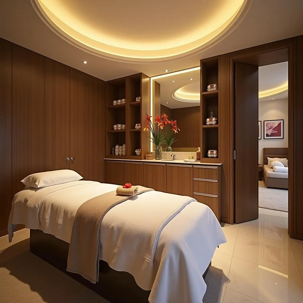 Luxurious spa treatment room in Hubli