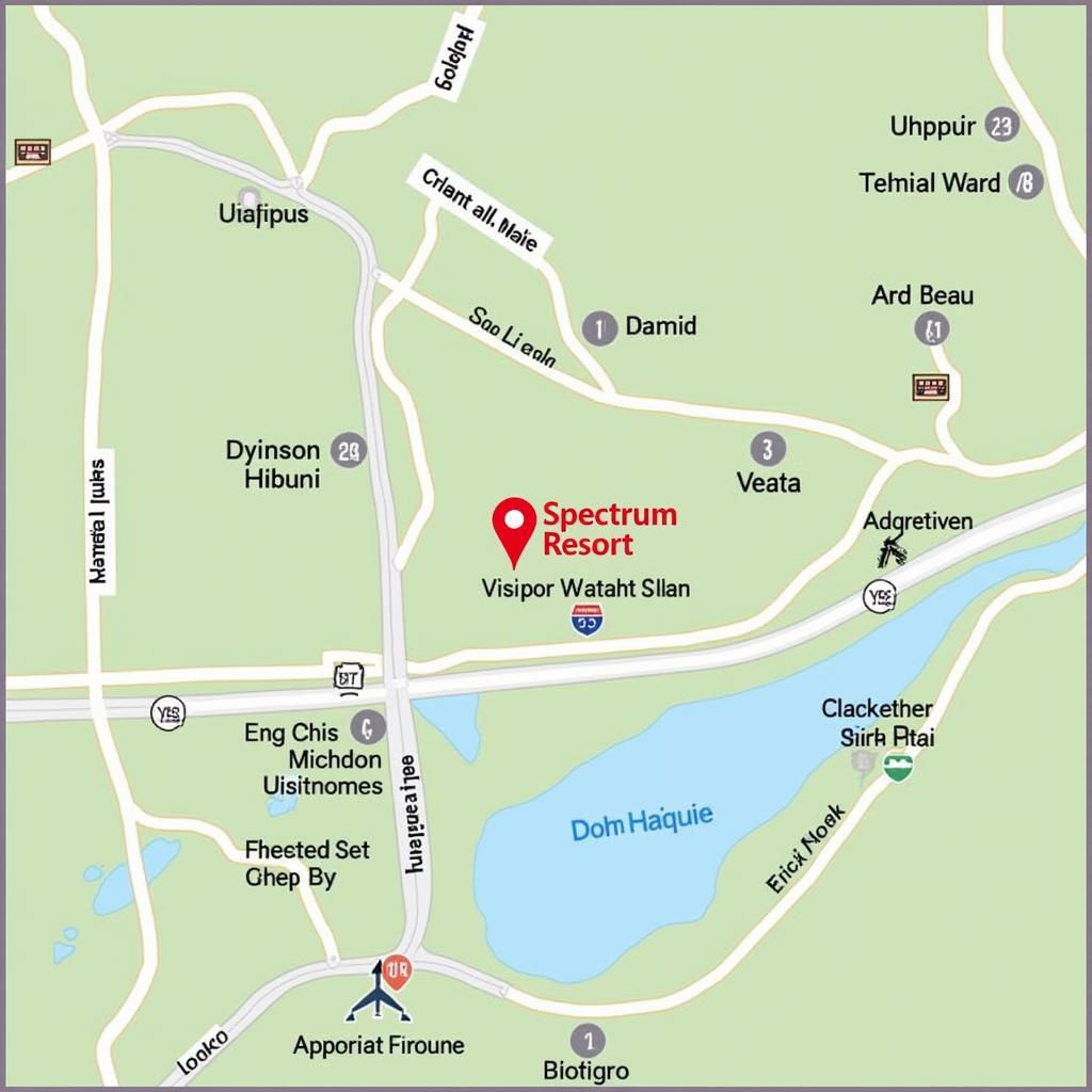 Spectrum Resort Location Map in Udaipur