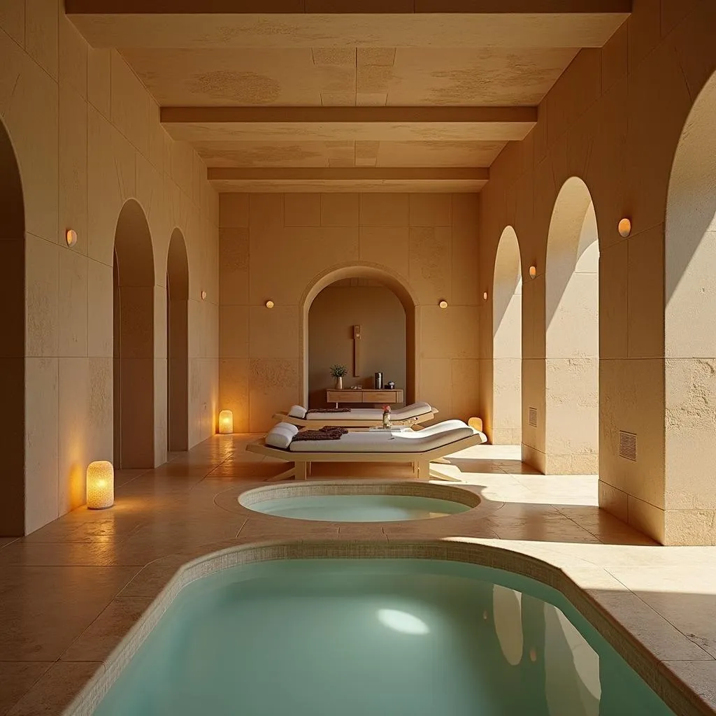 Serene Sphinx Spa Relaxation Area