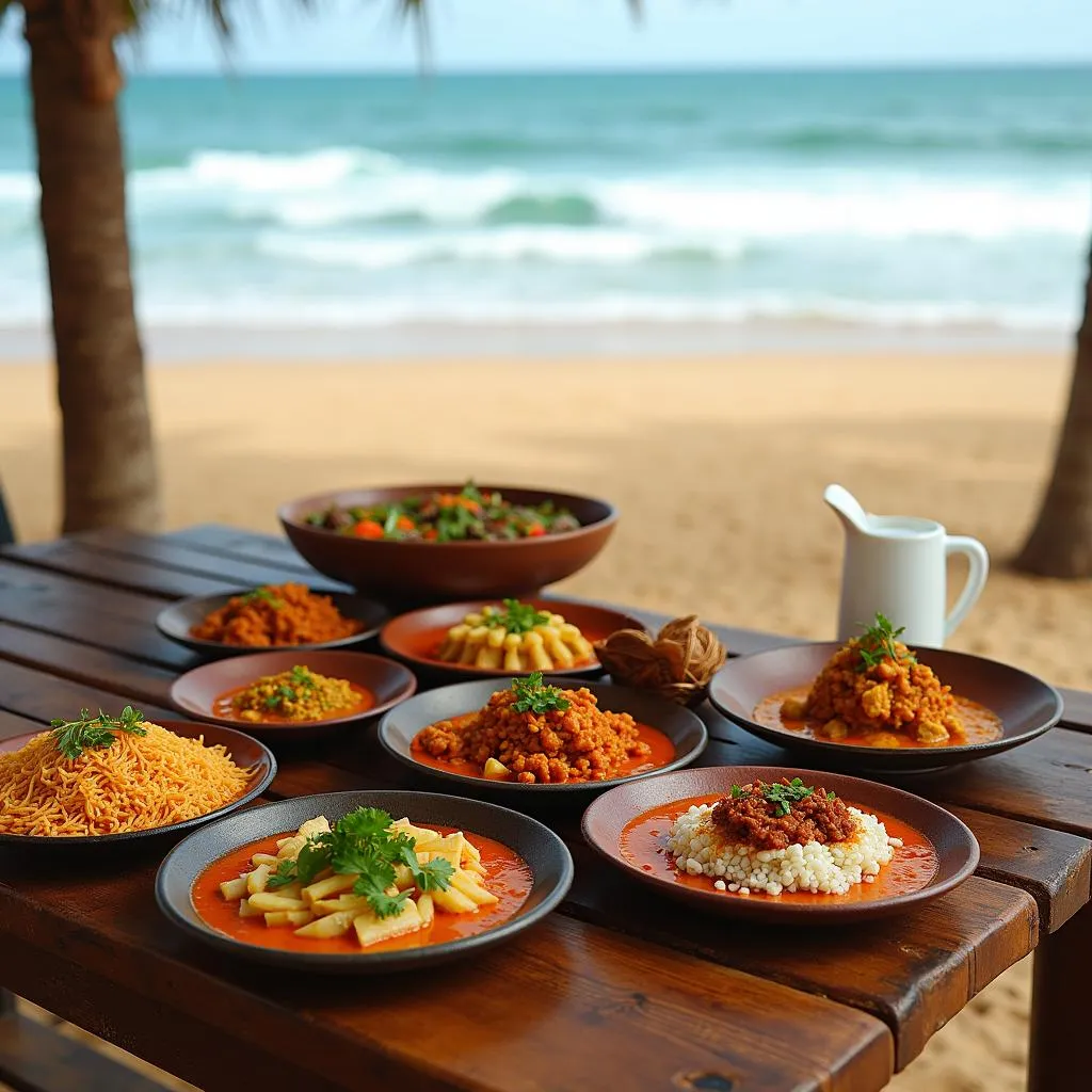 Delicious Sri Lankan cuisine served beachfront at Anantaya Resort