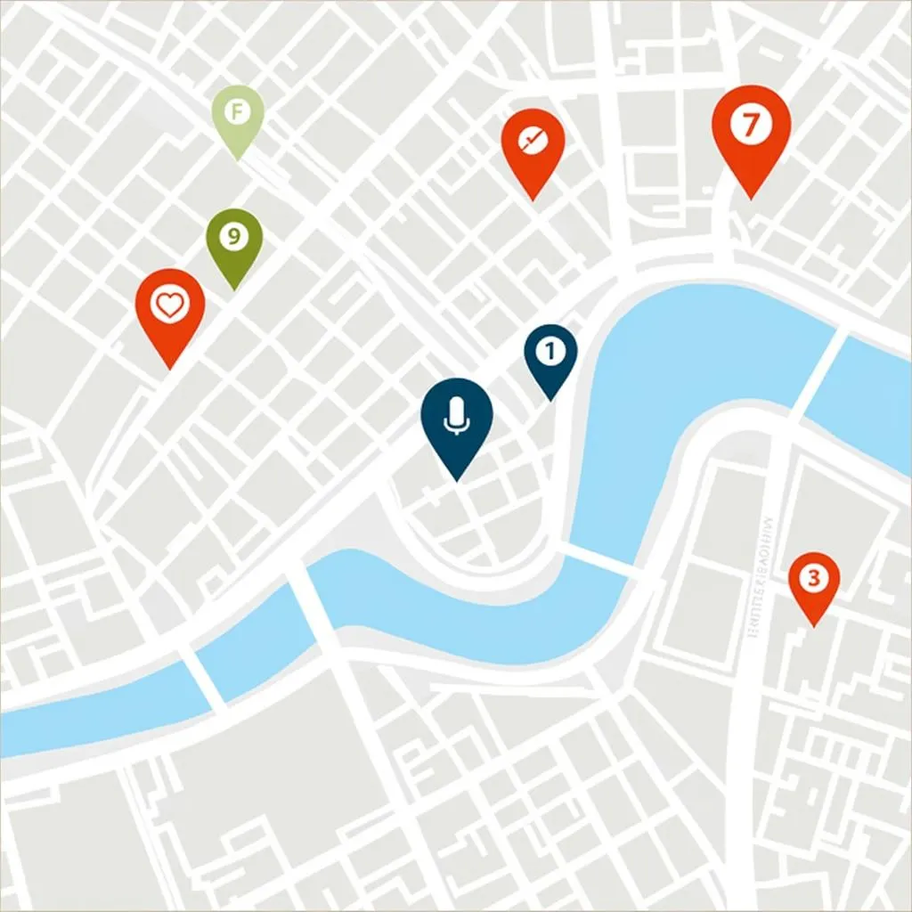 Map of Stockholm highlighting spa locations