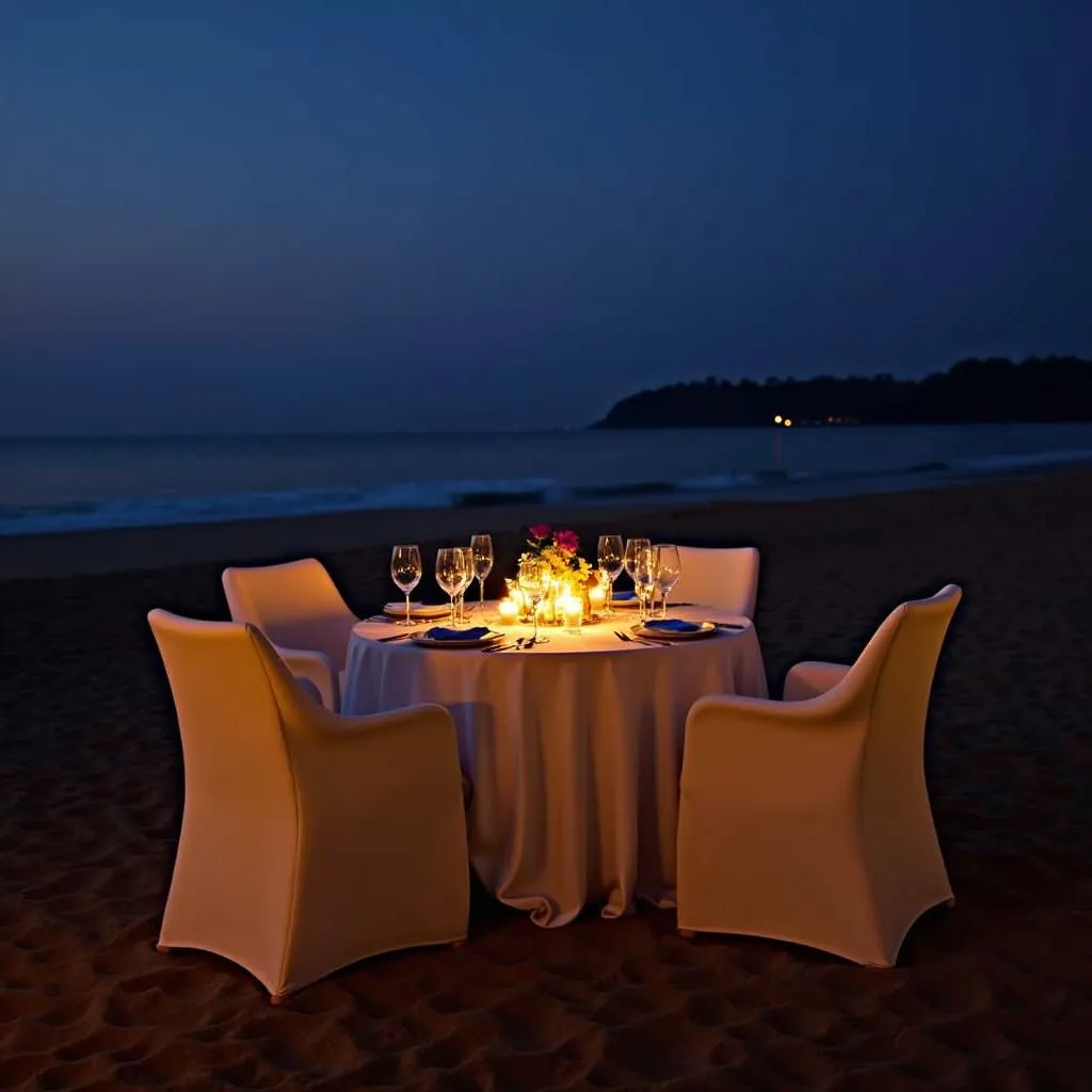 Oceanfront dining at Taj Bentota Resort &amp; Spa