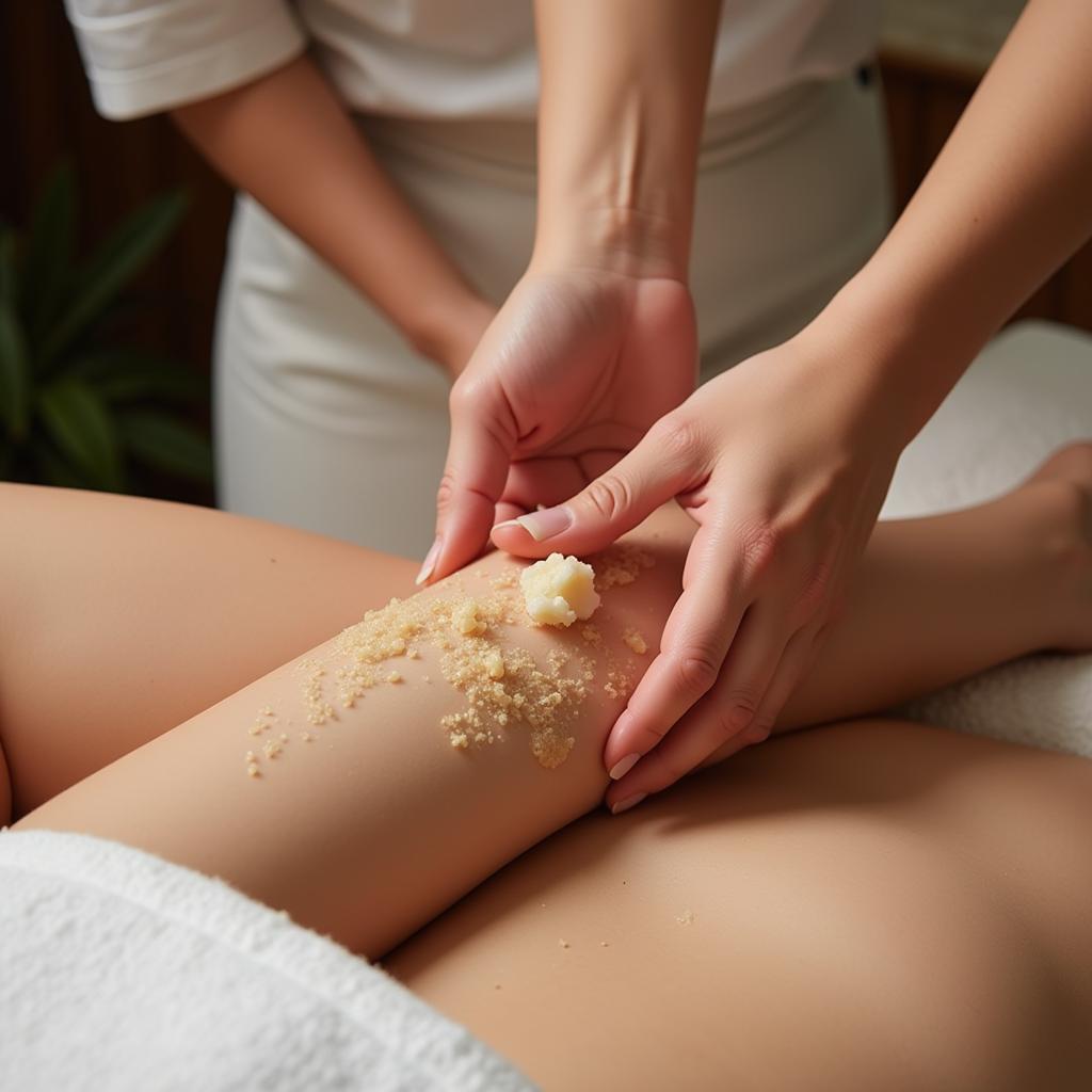 Exfoliating Korean Body Scrub at The Refresh Spa Kharghar