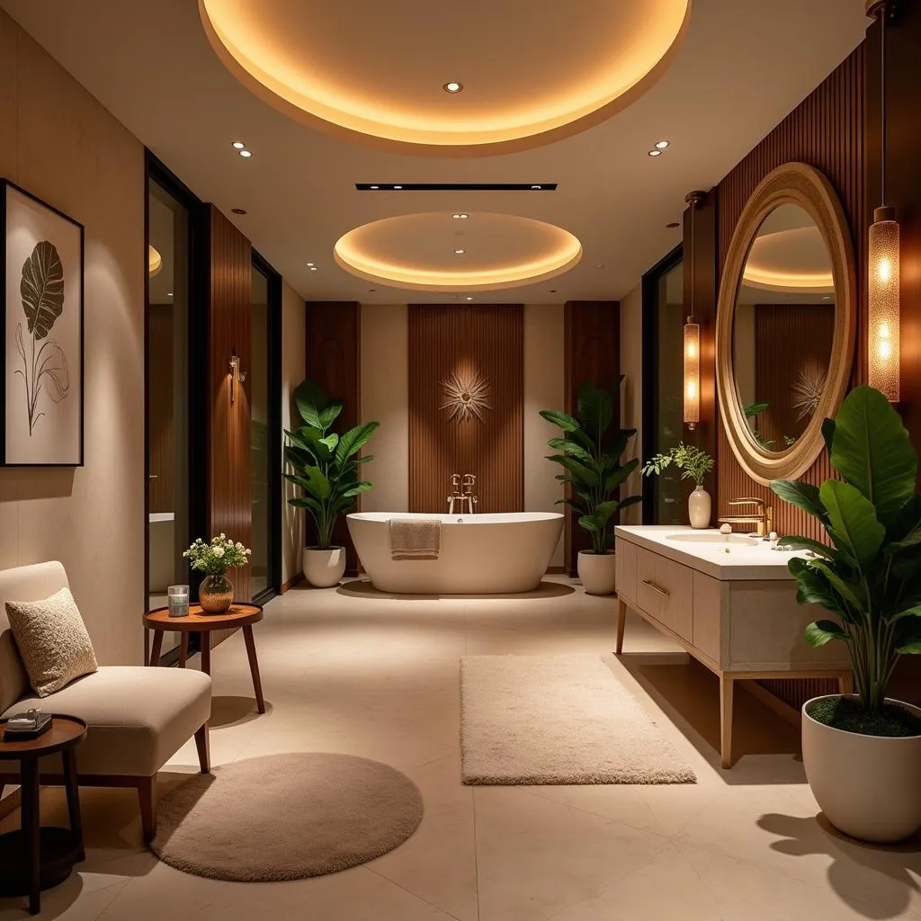 Serene and tranquil spa interior