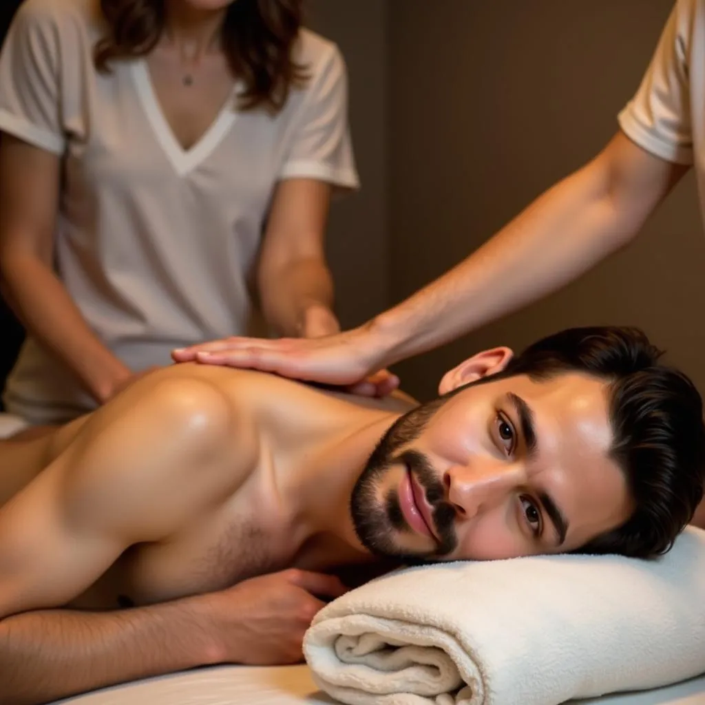 Trans Man Enjoying Massage