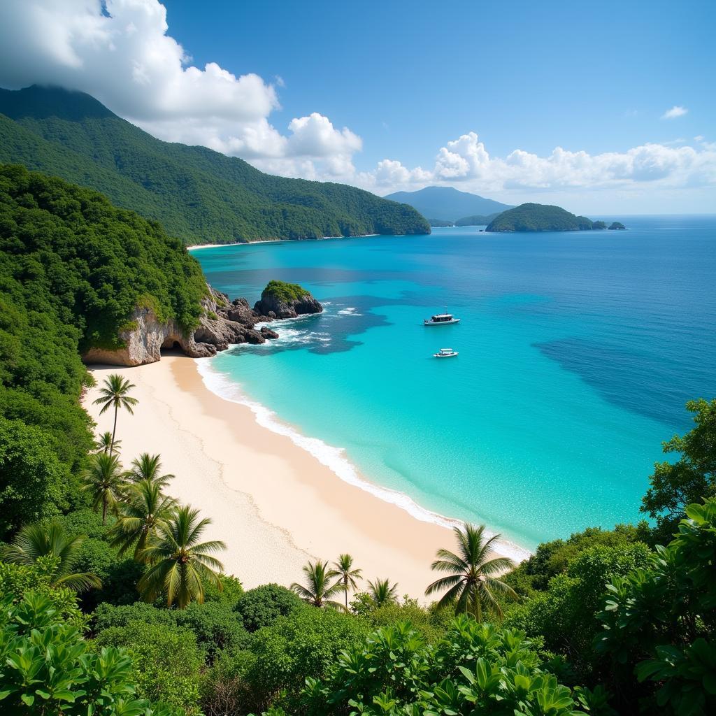 Panoramic view of Tup Kaek Beach