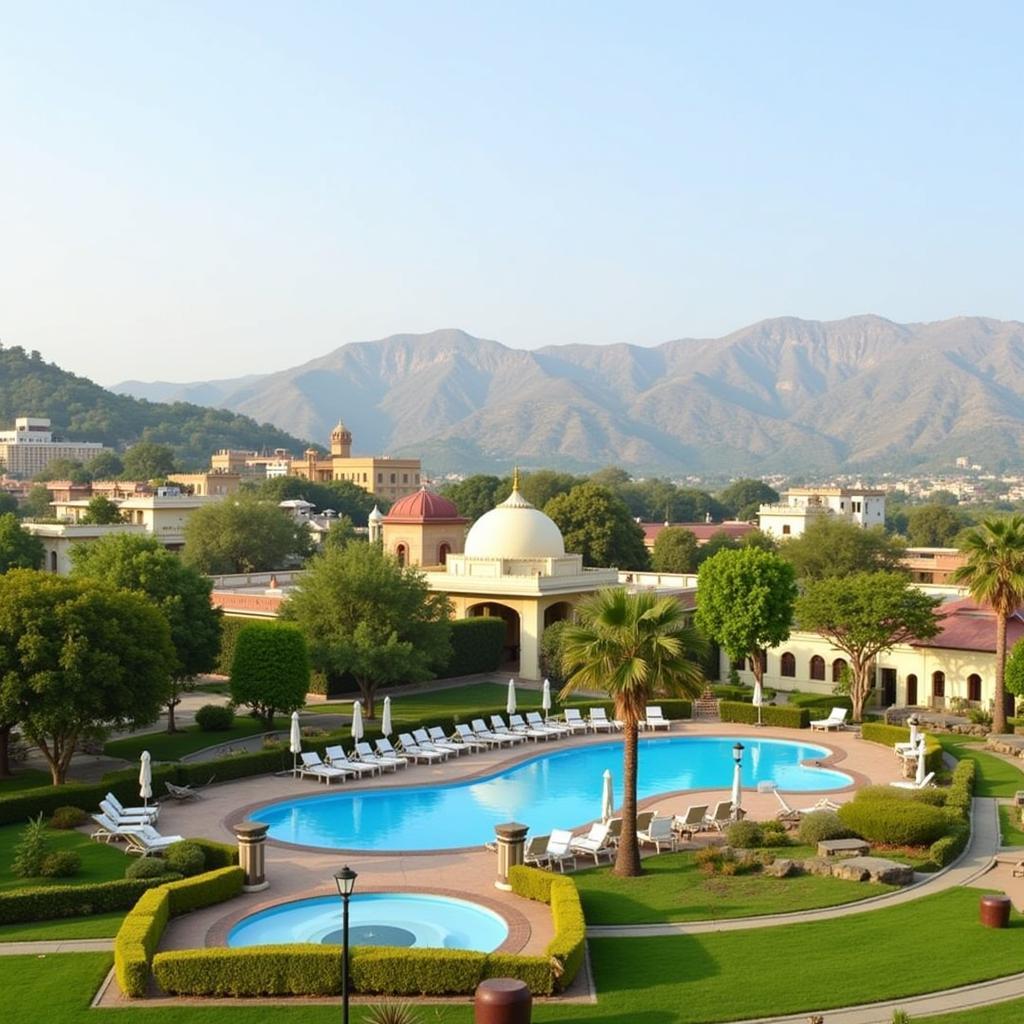 View of Udaipur City Palace from Spectrum Resort