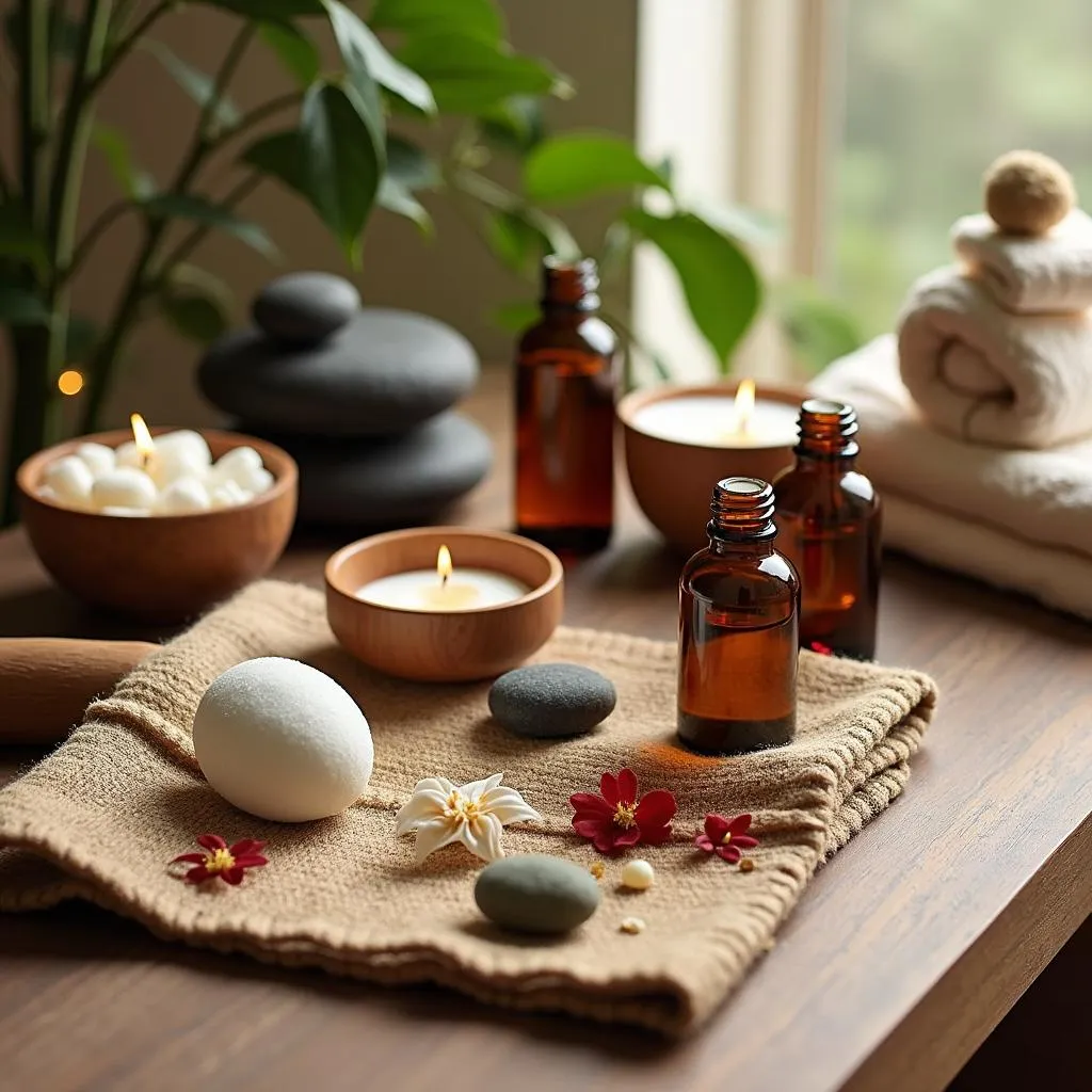 A table displaying different spa treatments available in Doddaballapur