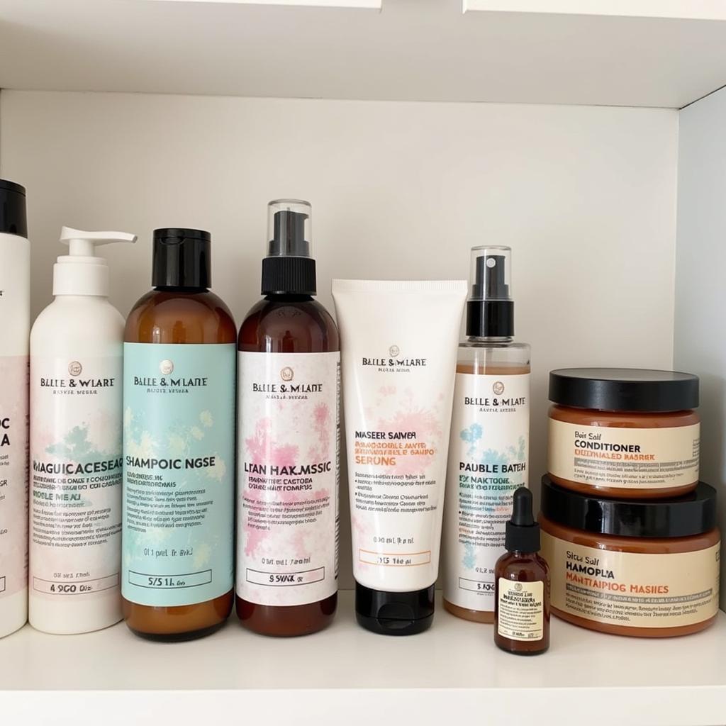 Various Hair Spa Products on a Shelf