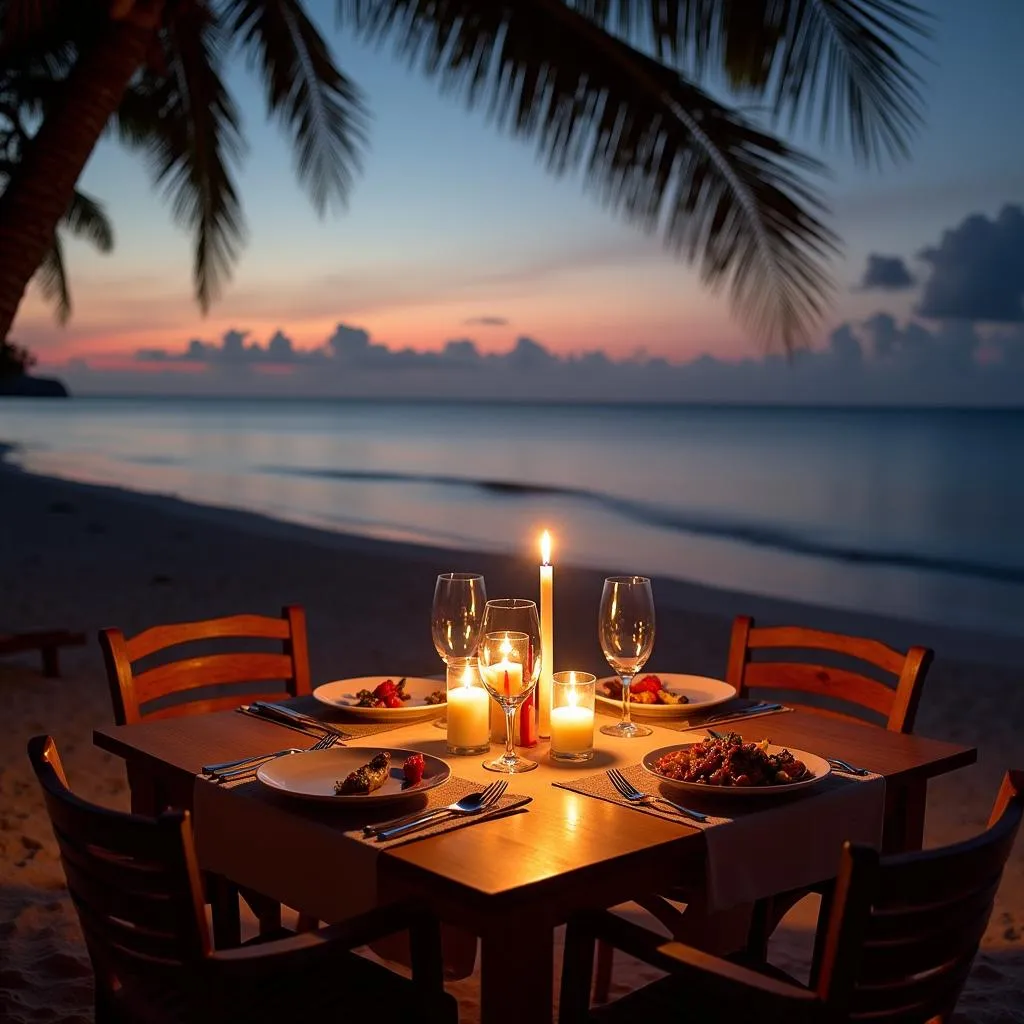 Dining at Veligandu Island Resort