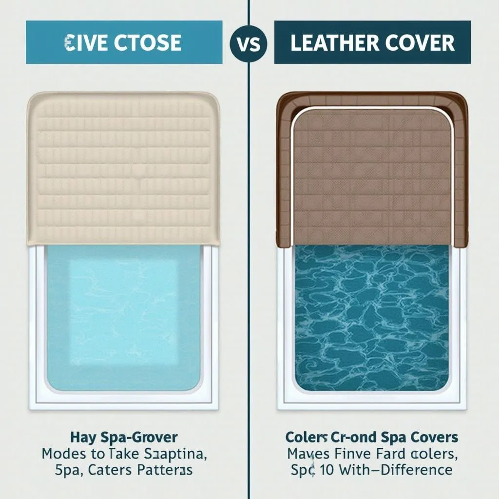 Comparison of vinyl and leather spa covers