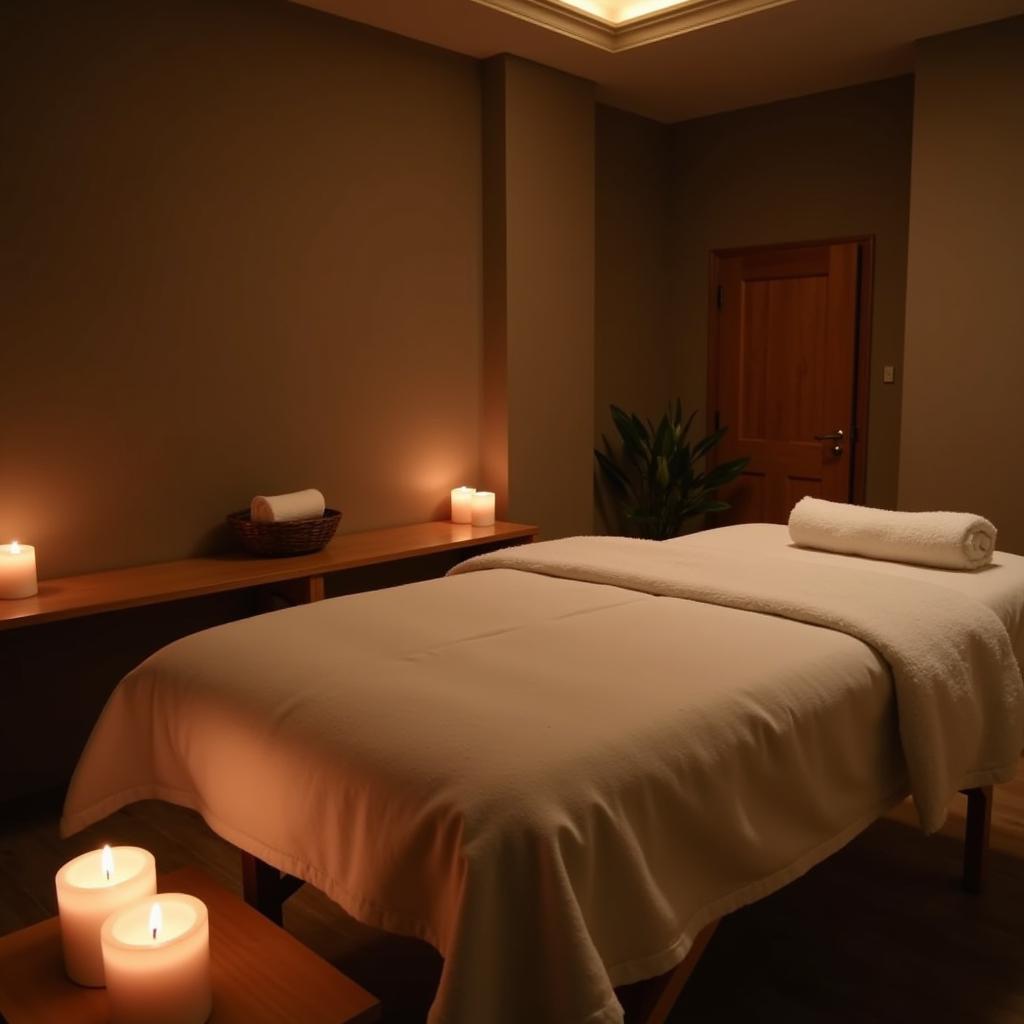 Relaxing spa treatment room in Wanowrie