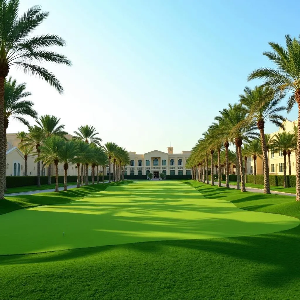 Westin Abu Dhabi golf course panoramic view