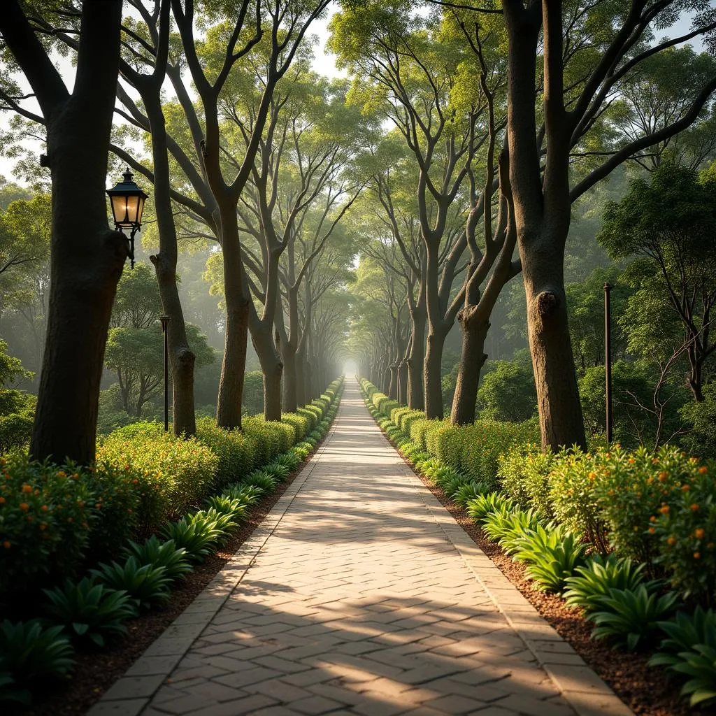 Scenic road leading to Ananda Spa